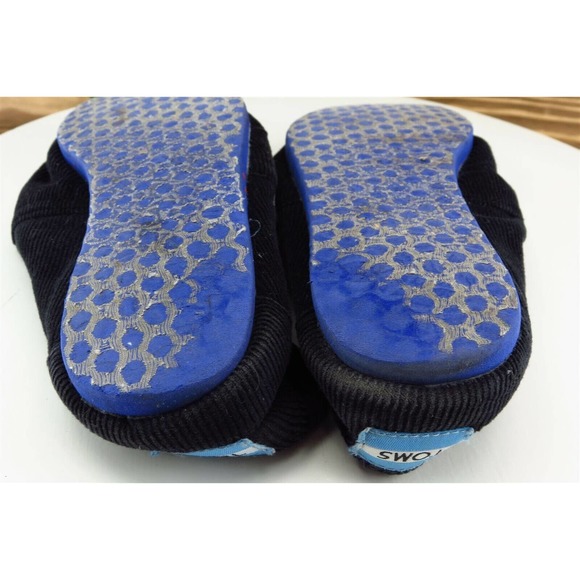 Toms Size 7 M Black Almond Toe‎ Flat Fabric Women - Picture 6 of 7